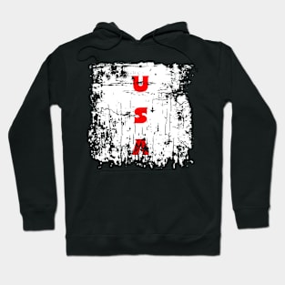 USA Faded Initials Hoodie